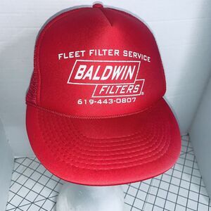 Fleet Filter Service Trucker Hat Cap Otto Brand El Cajon CA Baldwin Filters EUC